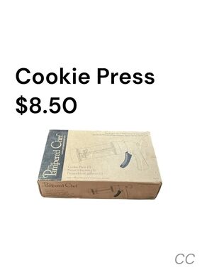Pampered Chef Cookie Press - Beige and Navy Packaging